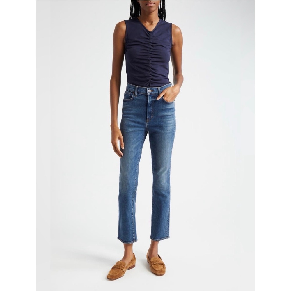 Veronica Beard Ryleigh Slim Straight Ankle Jeans Vintage Rain Size 30